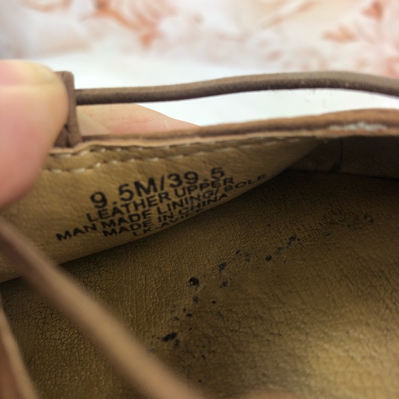 Lucky brand flats leather Aviee lace up tan Sz 9.5 - Picture 5 of 6